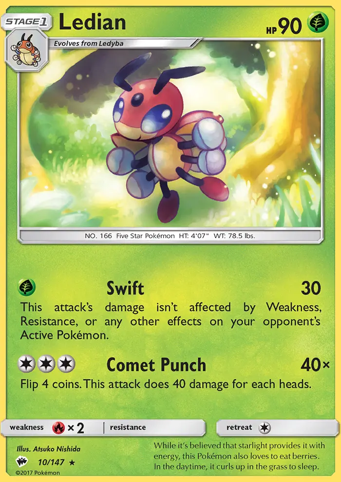 Ledian, Pokémon card