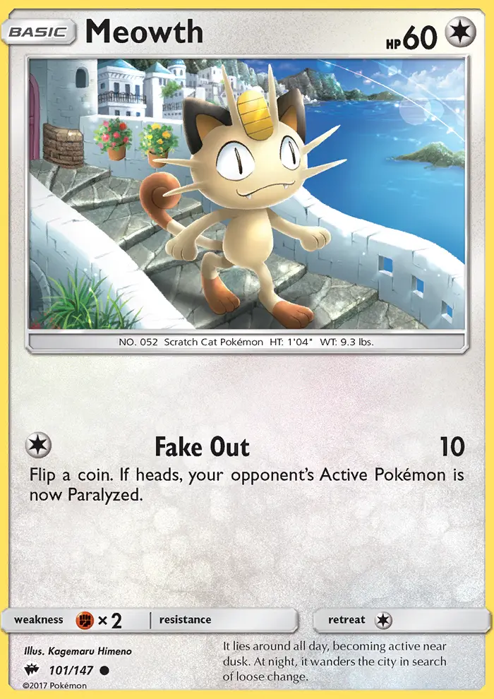 Meowth, Pokémon card