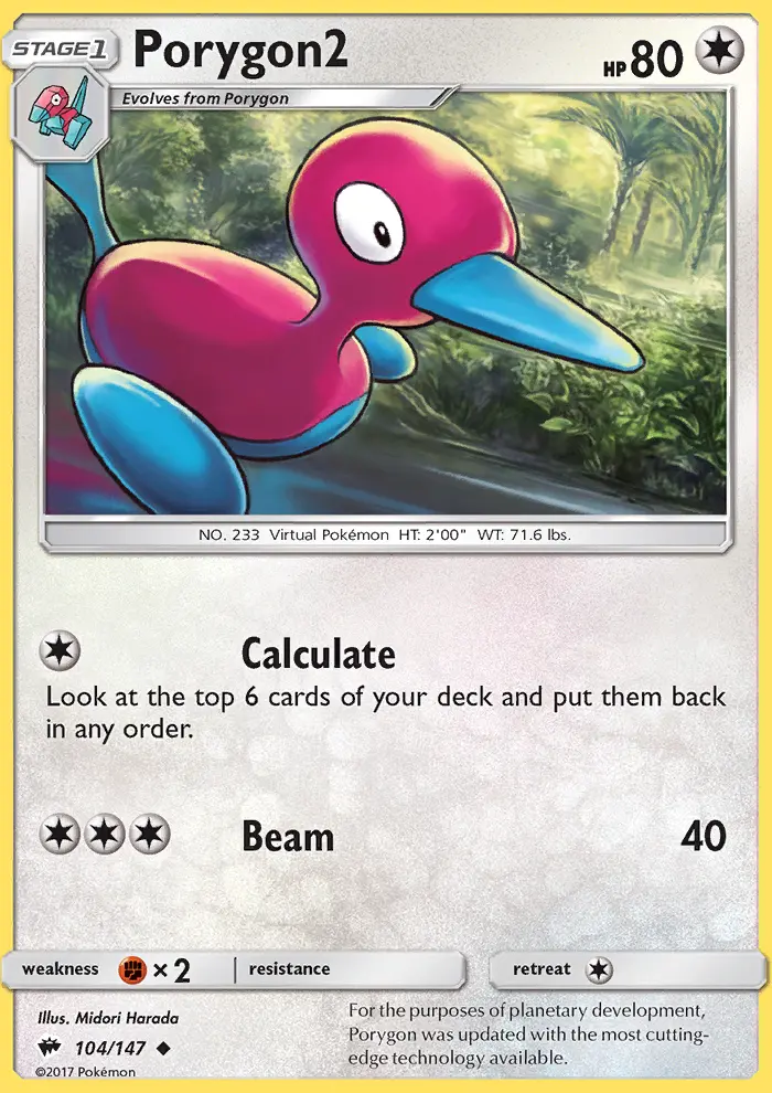Porygon2, Pokémon card