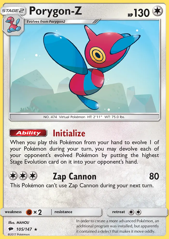 Porygon-Z, Pokémon card