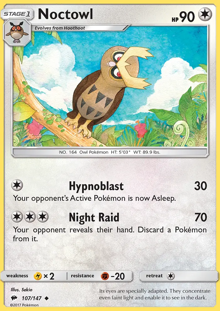 Noctowl, Pokémon card
