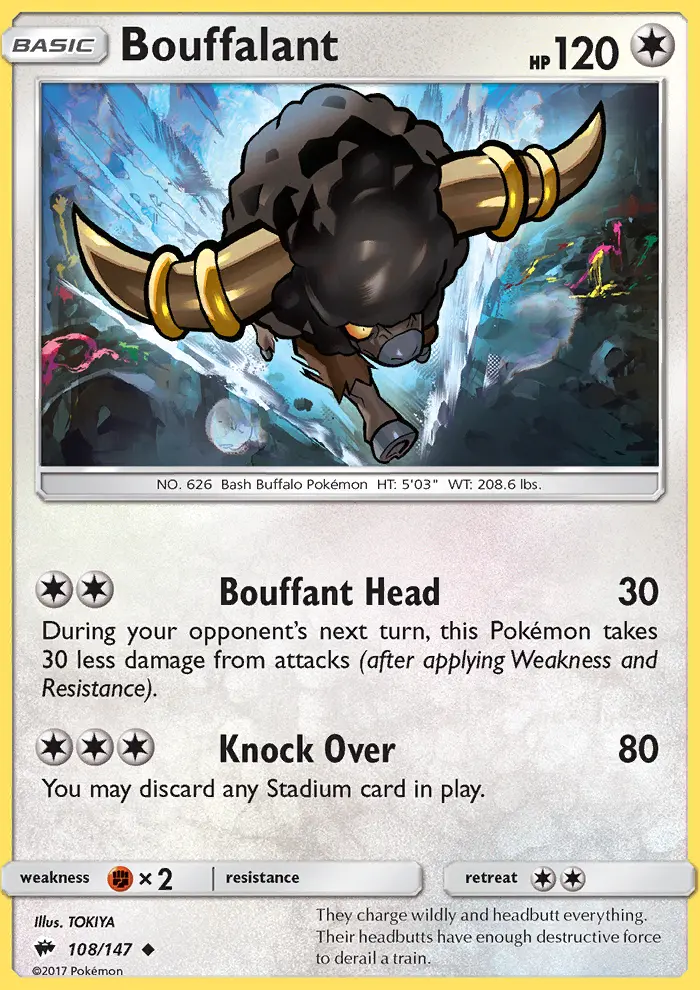 Bouffalant, Pokémon card