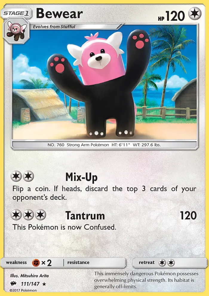 Bewear, Pokémon card