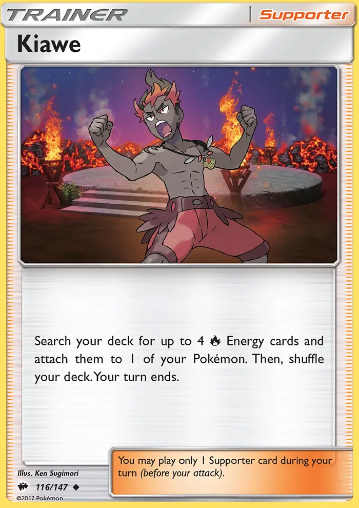 Kiawe, Pokémon card