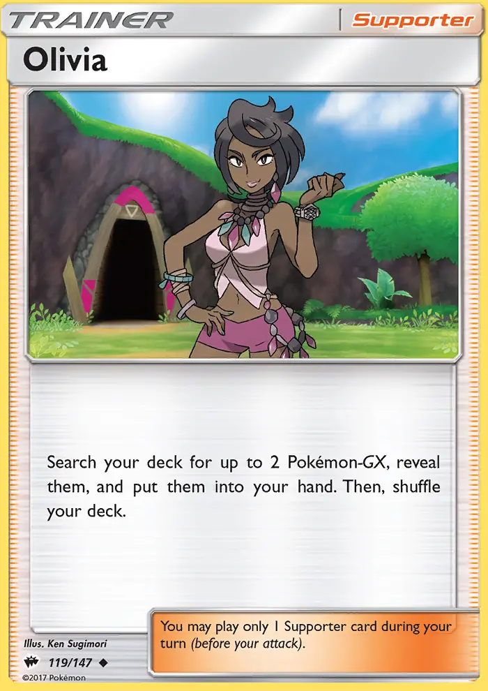 Olivia, Pokémon card