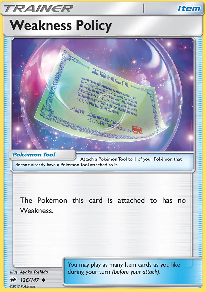Weakness Policy, Pokémon card