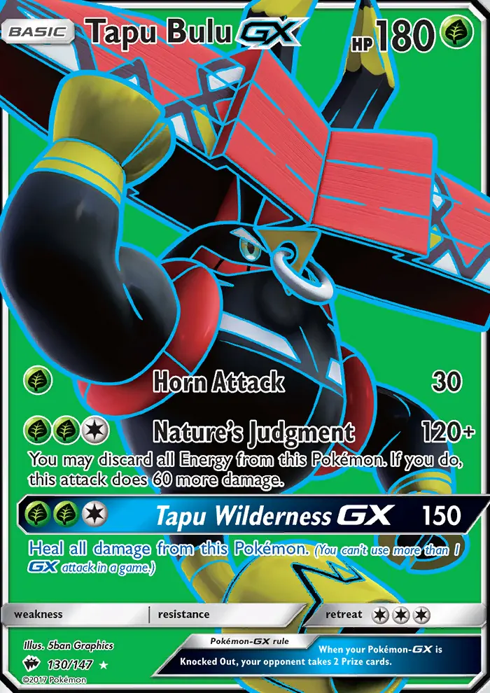 Tapu Bulu GX, Pokémon card