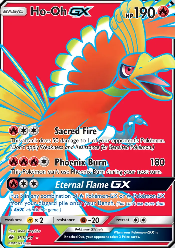 Ho-Oh GX, Pokémon card