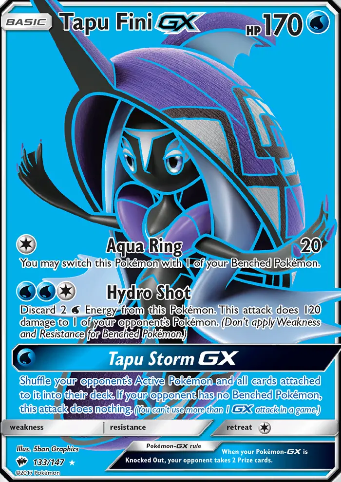 Tapu Fini GX, Pokémon card