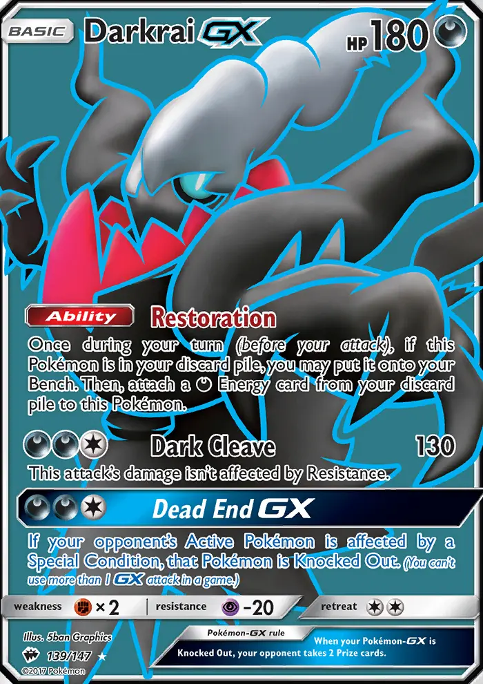 Darkrai GX, Pokémon card