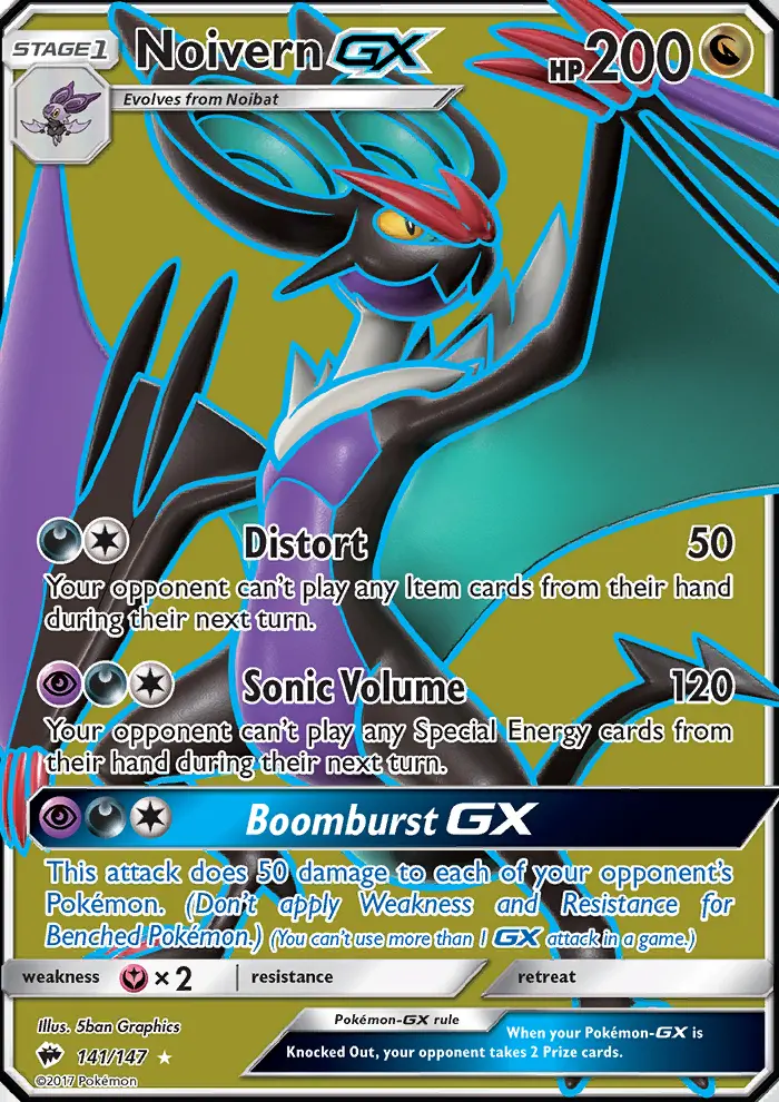 Noivern GX, Pokémon card