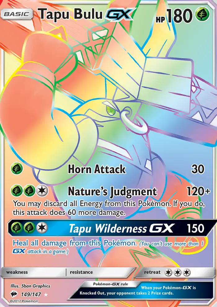 Tapu Bulu GX, Pokémon card