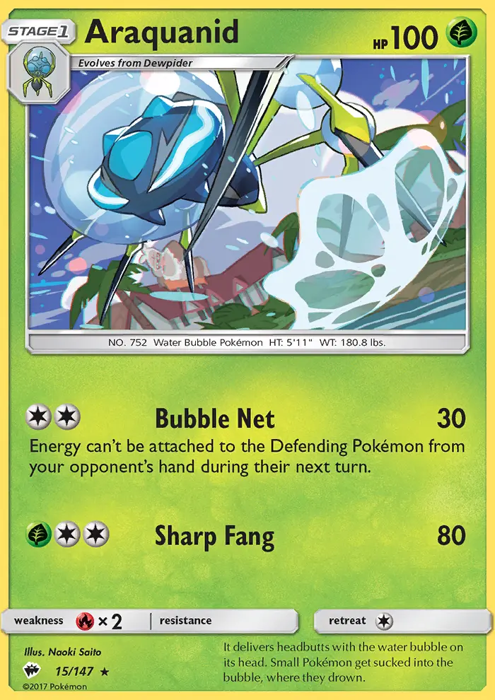 Araquanid, Pokémon card