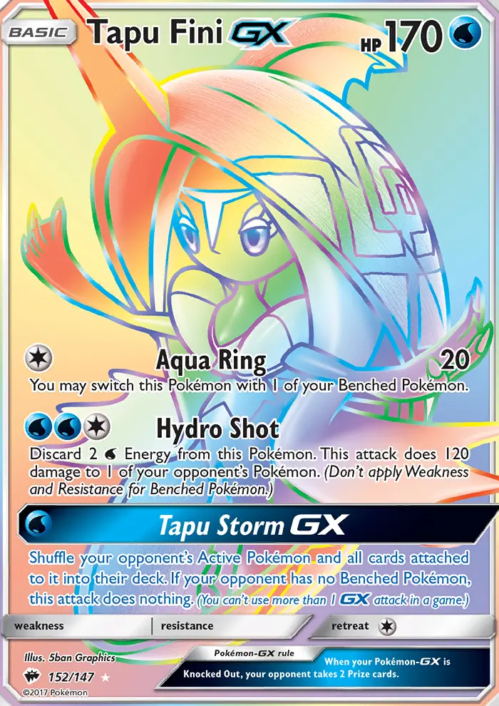 Tapu Fini GX, Pokémon card