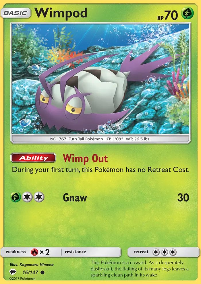 Wimpod, Pokémon card