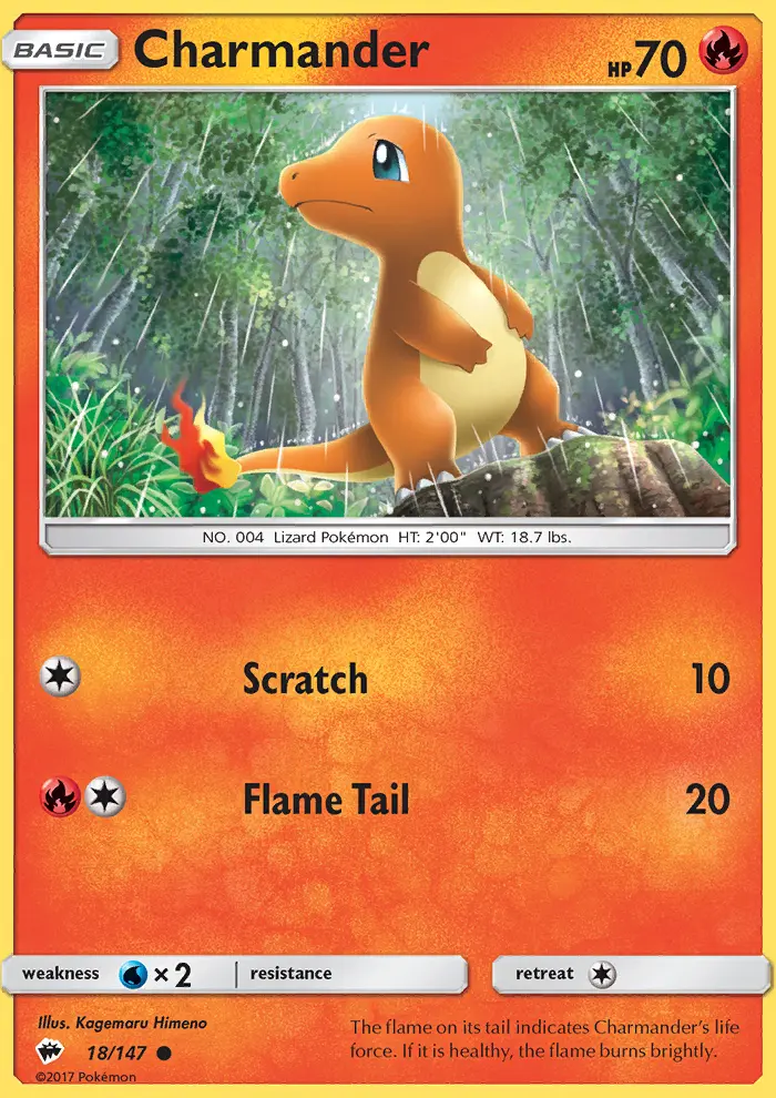 Charmander, Pokémon card