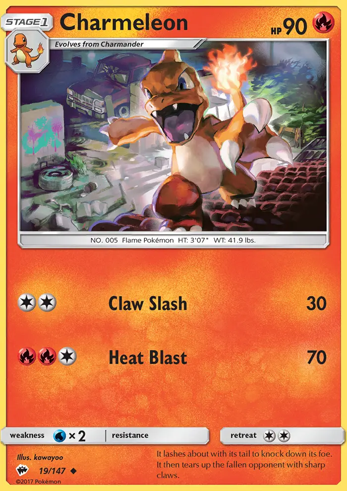 Charmeleon, Pokémon card