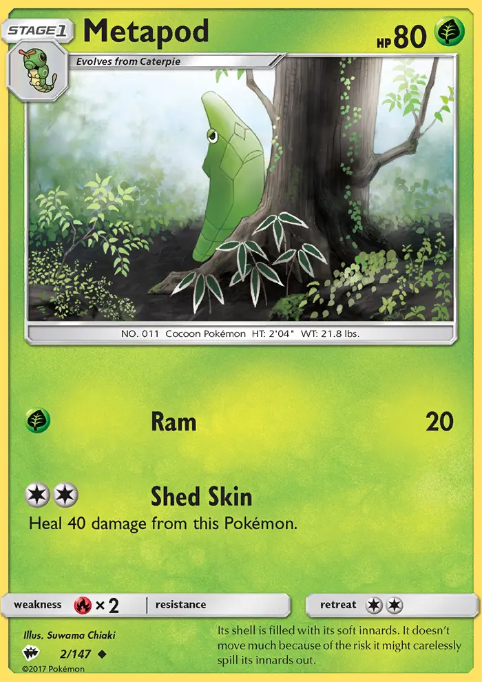 Metapod, Pokémon card