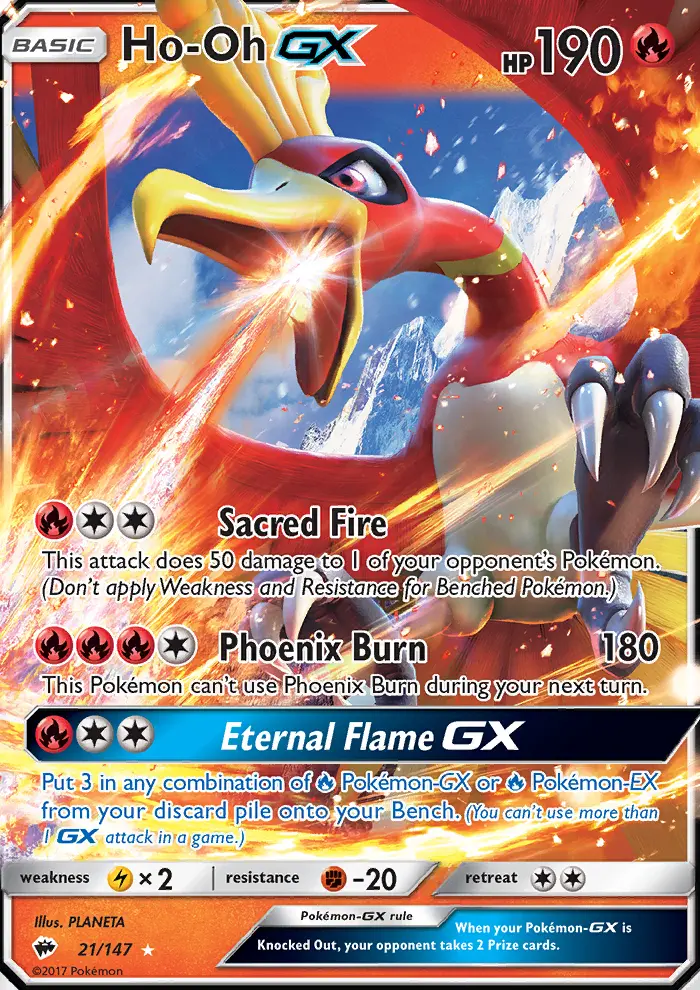 Ho-Oh GX, Pokémon card