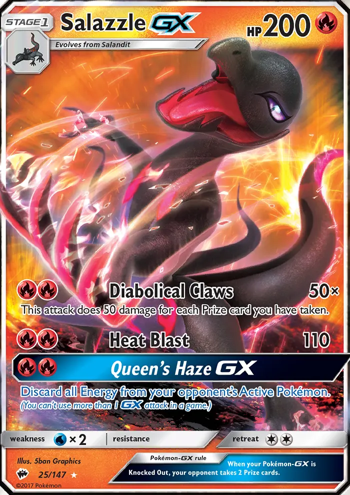 Salazzle GX, Pokémon card