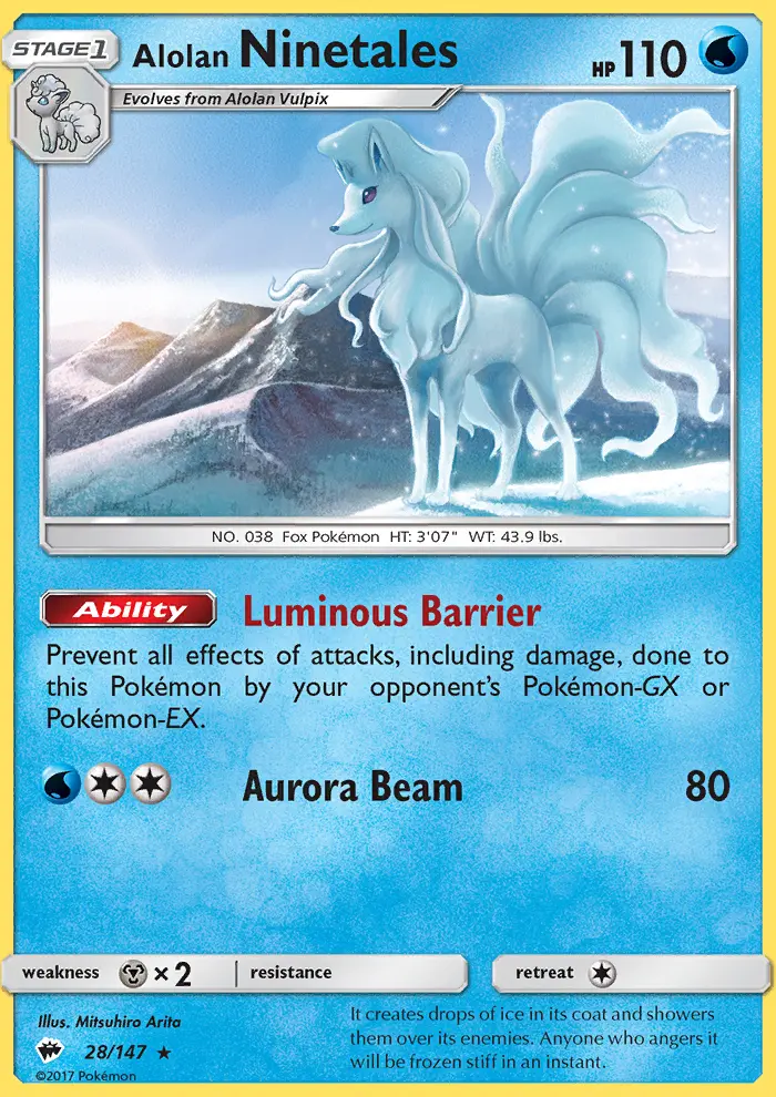 Alolan Ninetales, Pokémon card