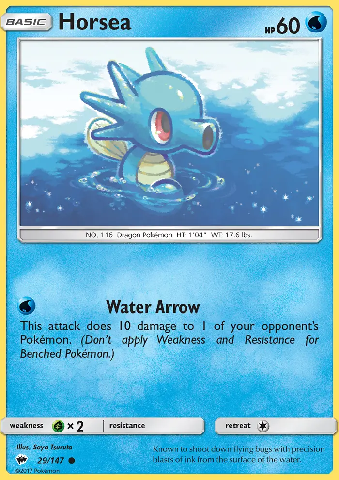 Horsea, Pokémon card