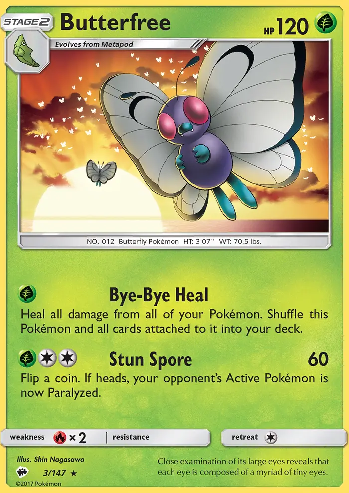 Butterfree, Pokémon card