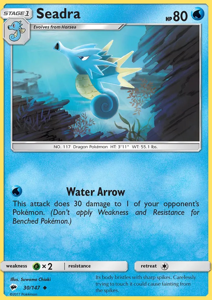 Seadra, Pokémon card