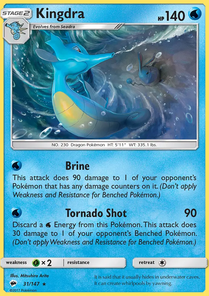 Kingdra, Pokémon card