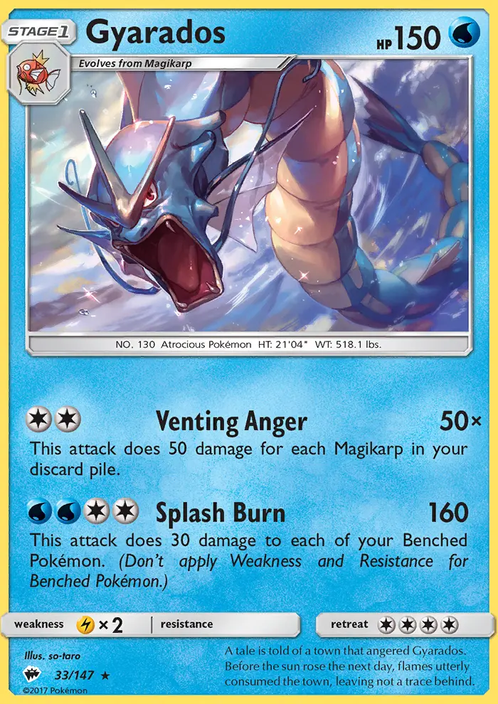 Gyarados, Pokémon card