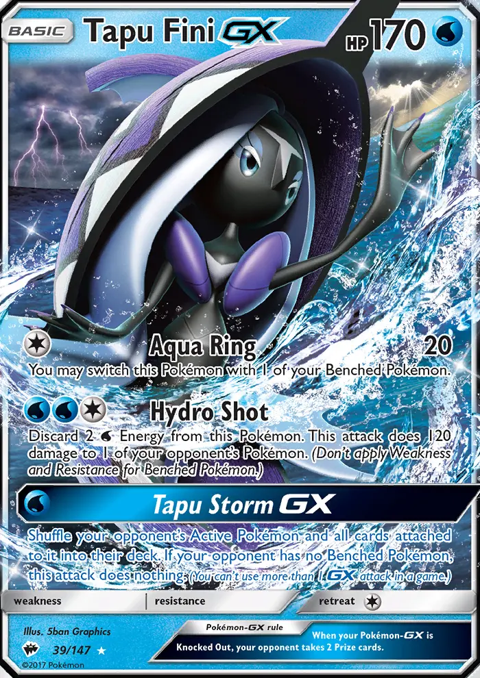 Tapu Fini GX, Pokémon card