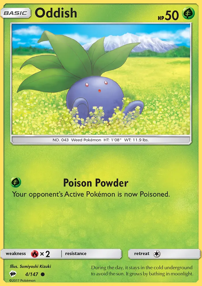 Oddish, Pokémon card