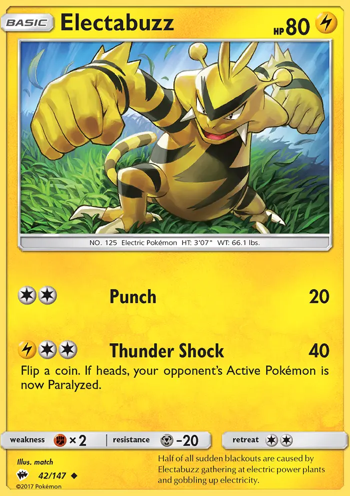 Electabuzz, Pokémon card