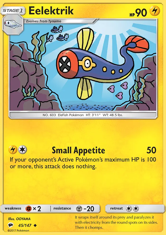 Eelektrik, Pokémon card