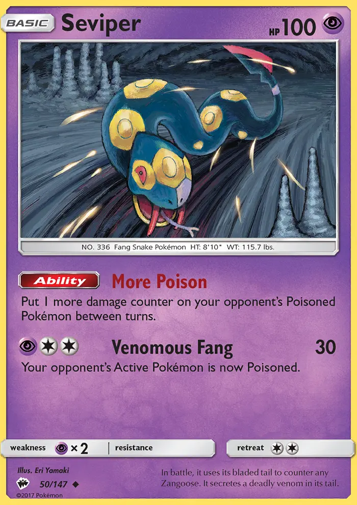 Seviper, Pokémon card