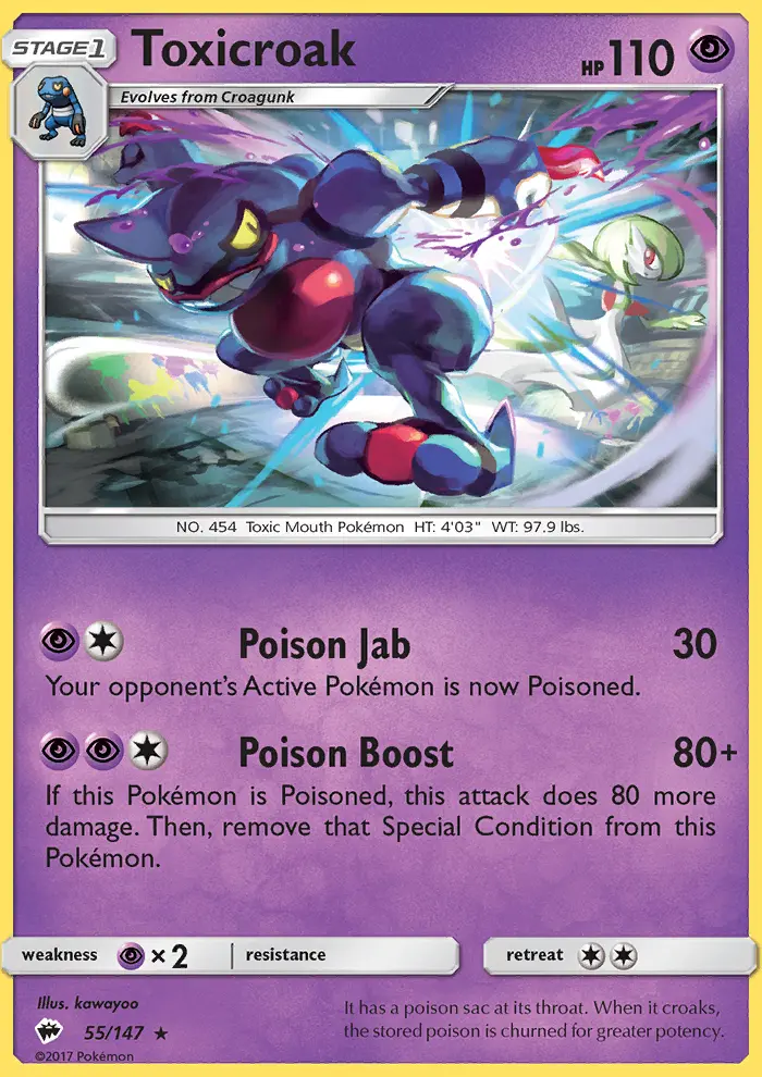 Toxicroak, Pokémon card