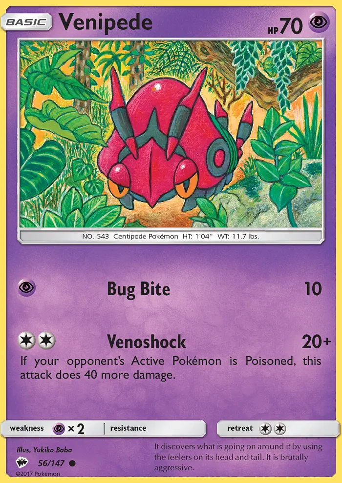 Venipede, Pokémon card