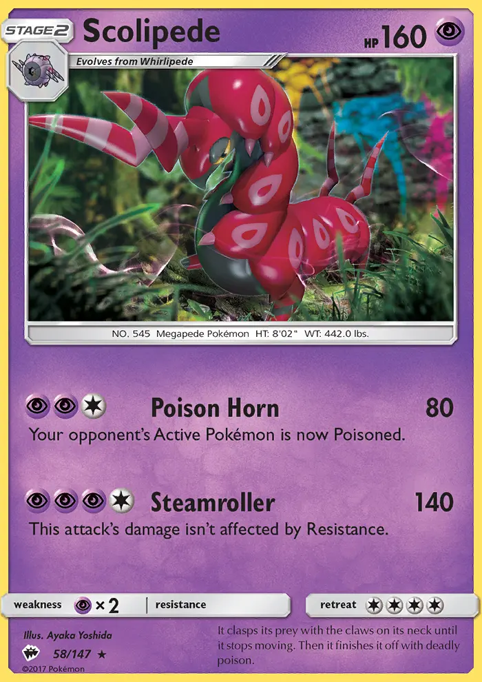 Scolipede, Pokémon card