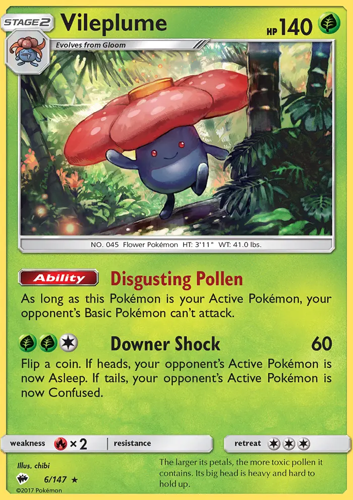 Vileplume, Pokémon card