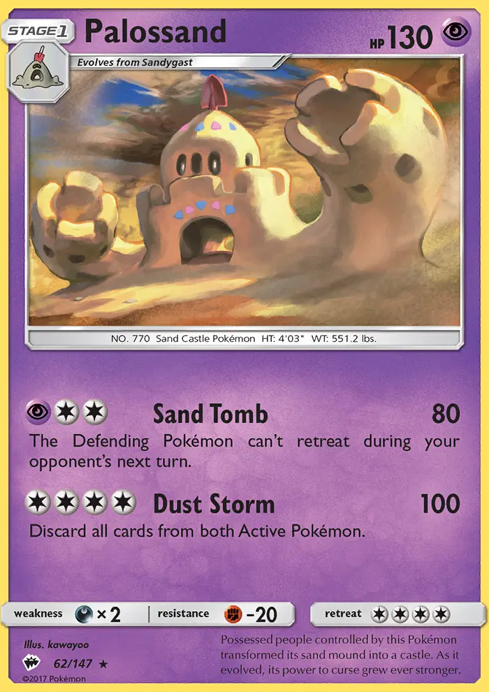 Palossand, Pokémon card