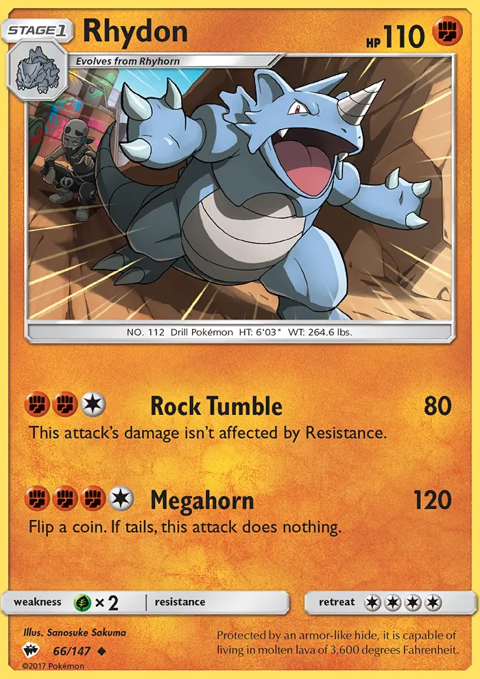 Rhydon, Pokémon card