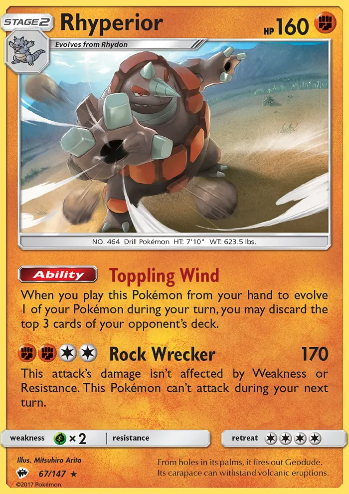 Rhyperior, Pokémon card
