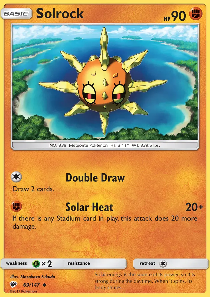 Solrock, Pokémon card