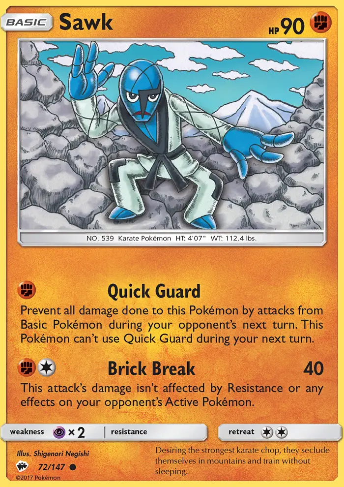Sawk, Pokémon card