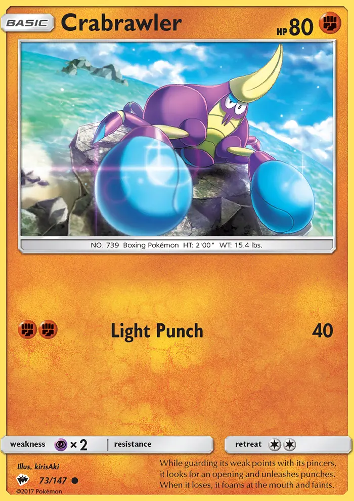 Crabrawler, Pokémon card