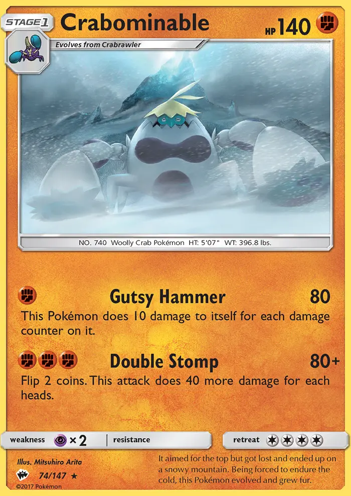 Crabominable, Pokémon card