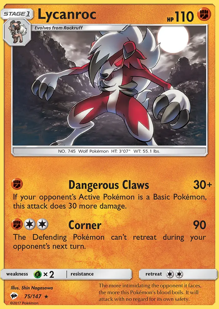 Lycanroc, Pokémon card