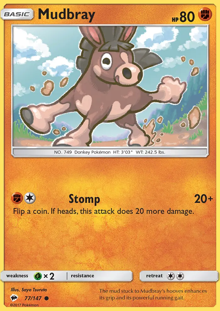 Mudbray, Pokémon card