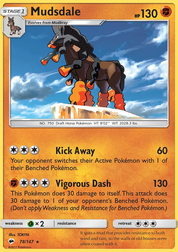 Mudsdale, Pokémon card