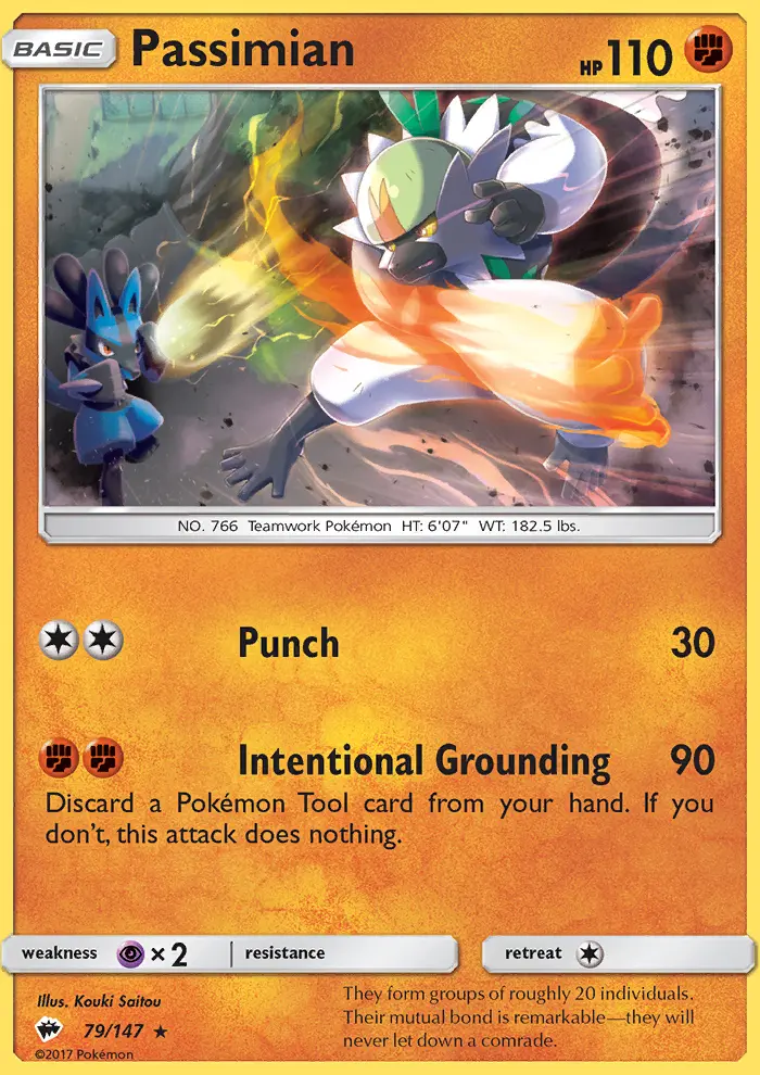 Passimian, Pokémon card